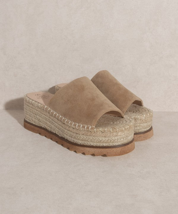 Espadrille Platform Slides