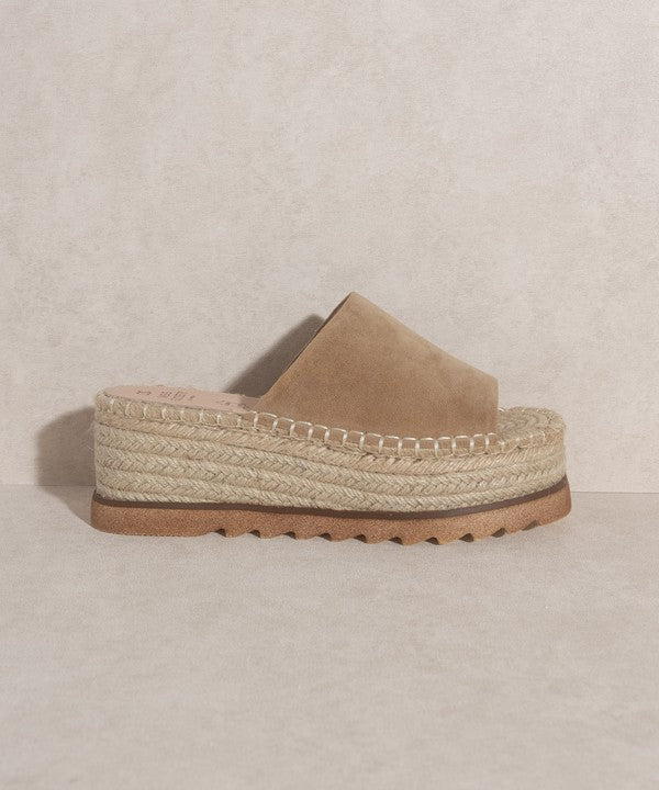 Espadrille Platform Slides