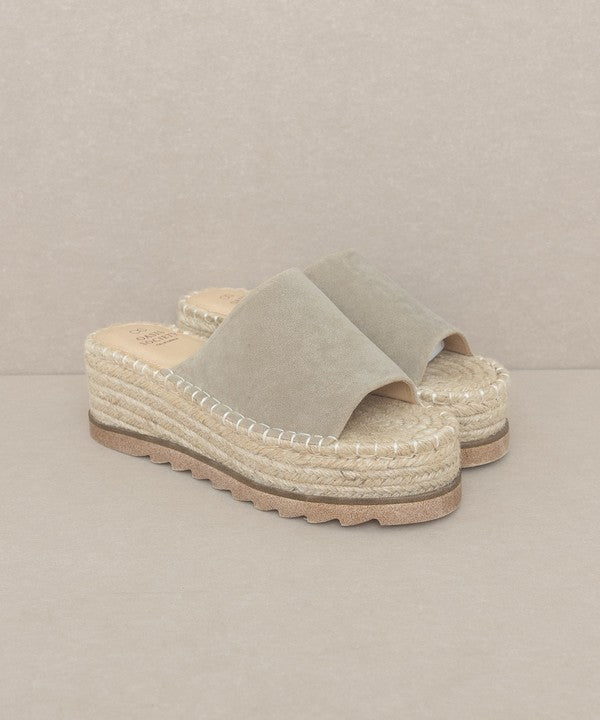 Espadrille Platform Slides