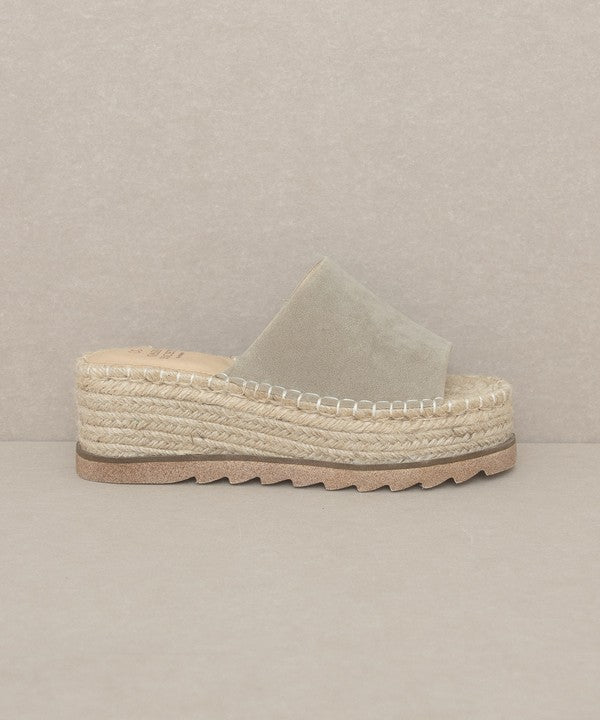 Espadrille Platform Slides