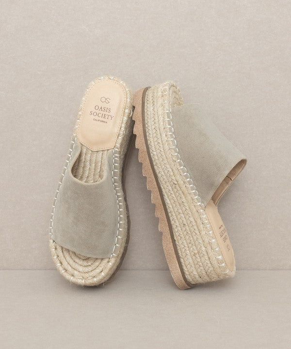 Espadrille Platform Slides