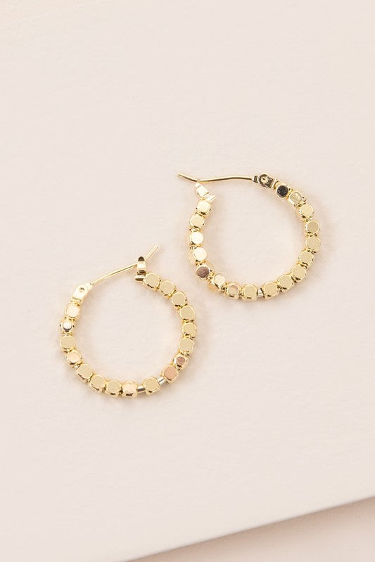 Gold Disco Hoop Earrings