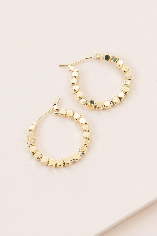 Gold Disco Hoop Earrings