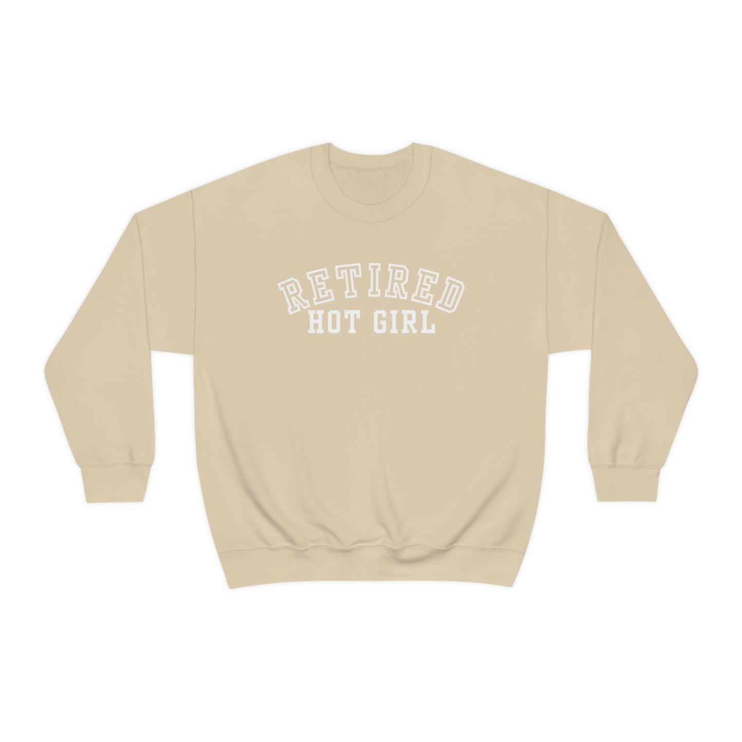 Retired Hot Girl Crewneck - White