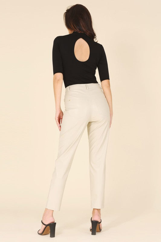 LEATHER PANTS - ANKLE LENGTH