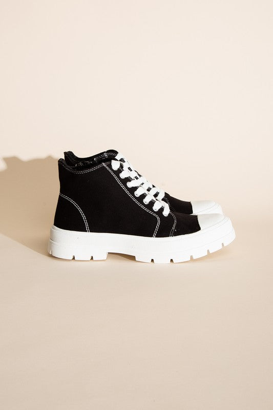 Black Platform Sneakers