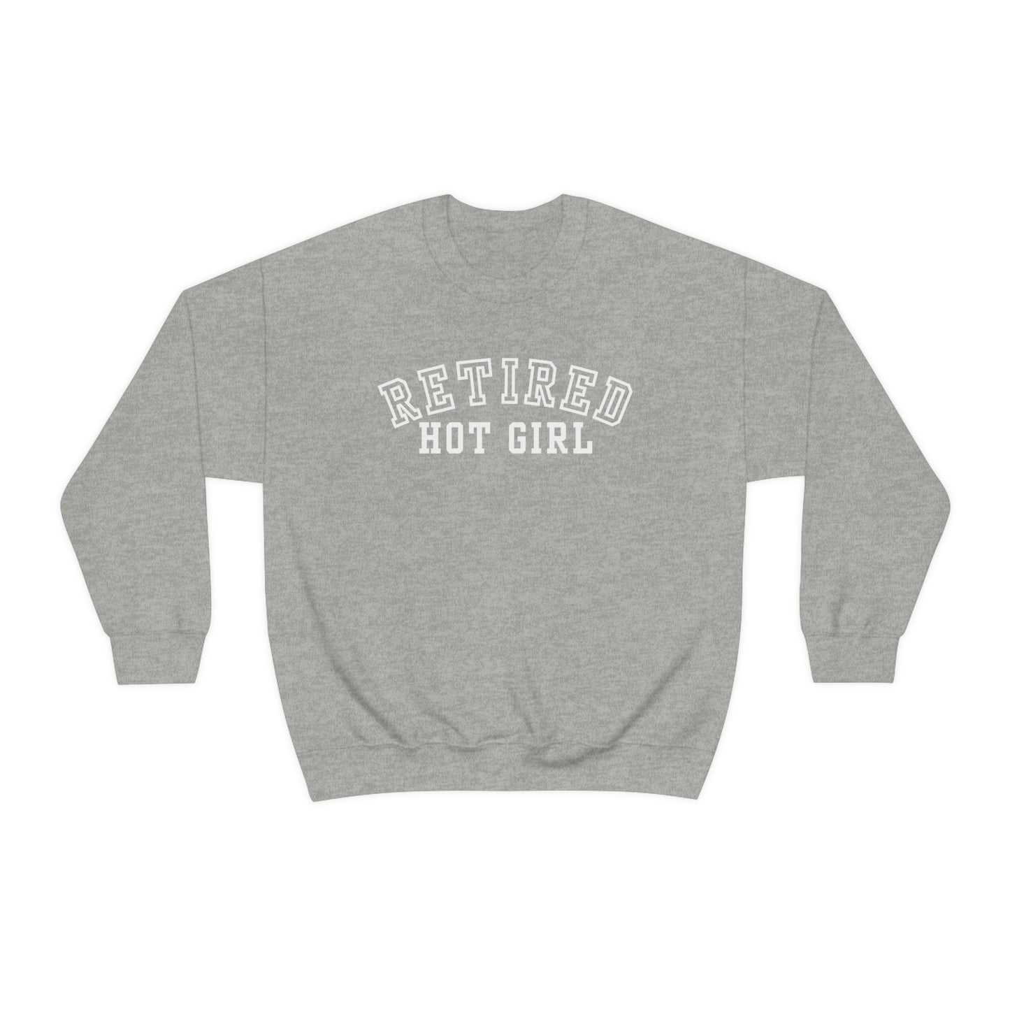 Retired Hot Girl Crewneck - White