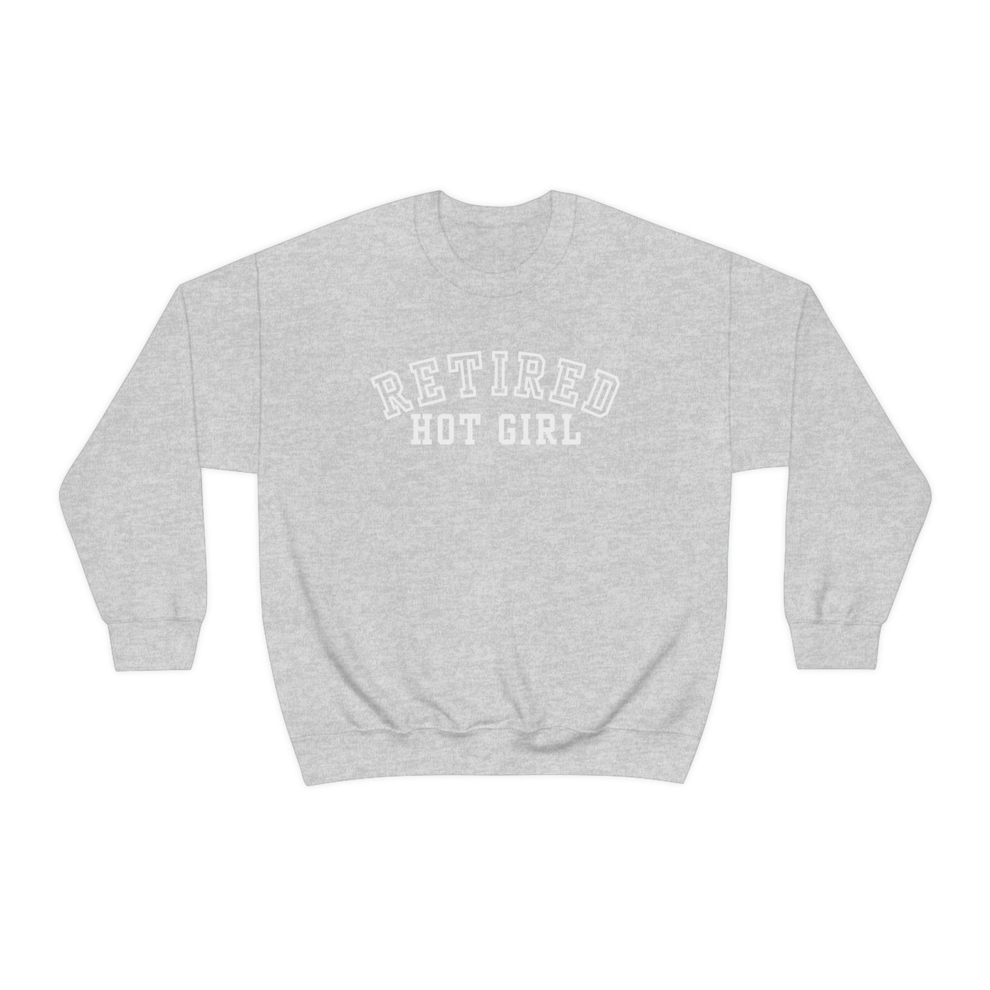 Retired Hot Girl Crewneck - White