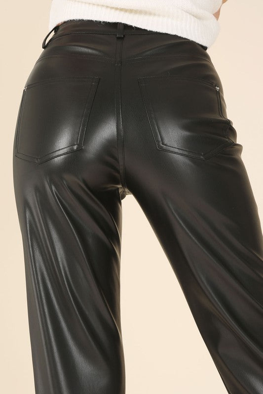 LEATHER PANTS - ANKLE LENGTH